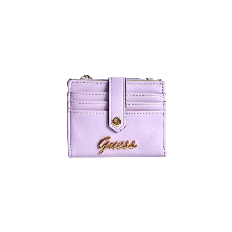 Tarjetero Guess Rosa, letras doradas en ...